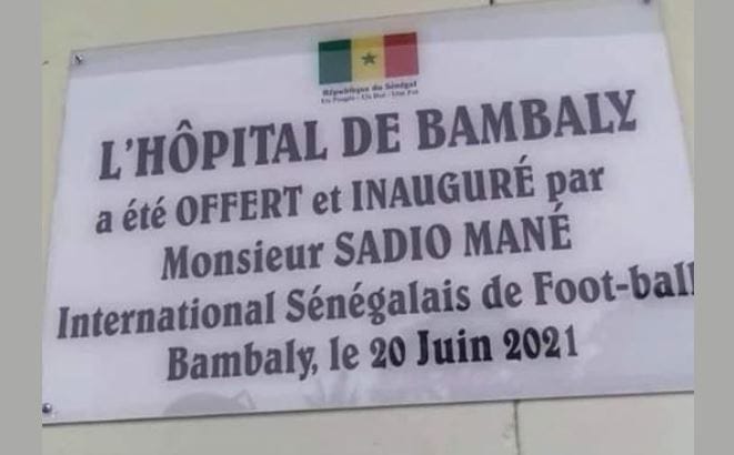 Sadio Mané offre un hôpital de 350 millions F Cfa à son village natal