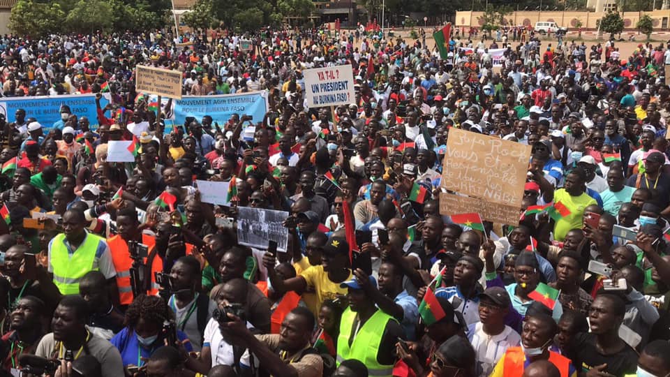 Marche de l’Opposition au Burkina ce 3 juillet 2021 : des images de la place de la nation à Ouaga