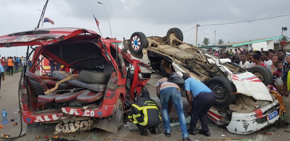 Grave accident de la route au grand carrefour Koumassi ce 9 décembre 2022