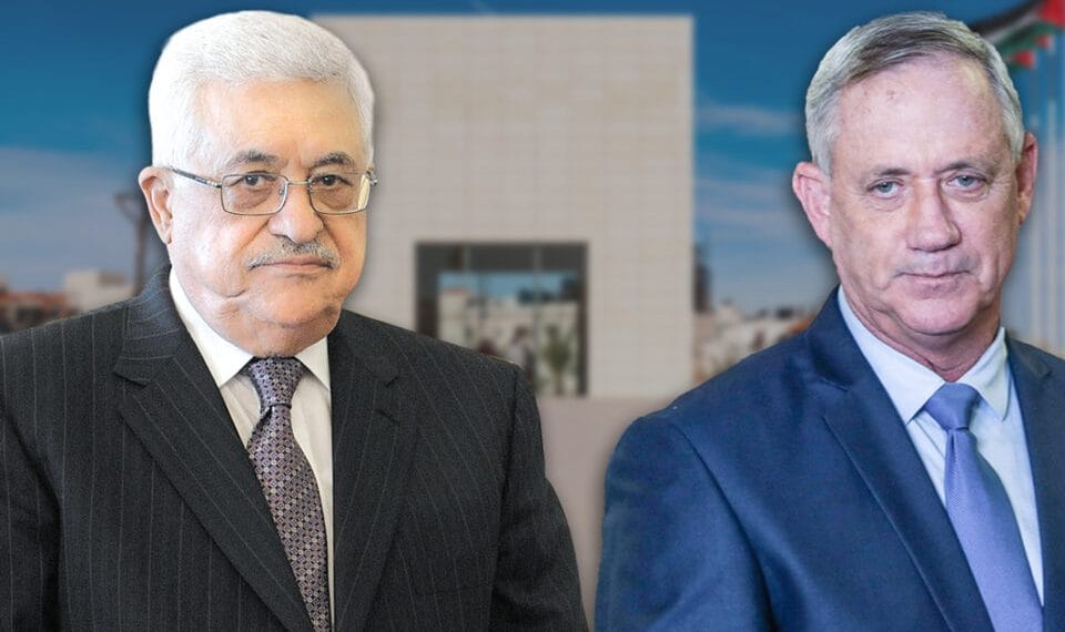 Rencontre à Ramallah entre Benny Gantz, ministre israélien et Mahmoud Abbas, président palestinien