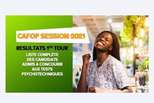 Résultats du CAFOP 2021 disponibles ce 18 septembre: voici le lien