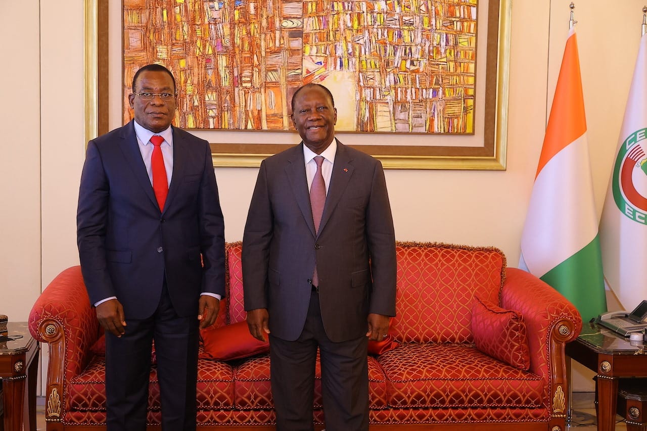 Pascal Affi N'Guessan et le président Ouattara