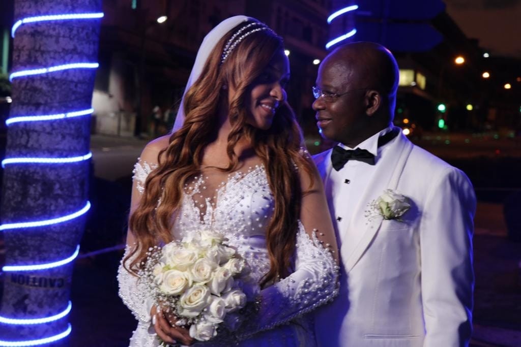 Moussa Dosso et sa femme lors de leur mariage