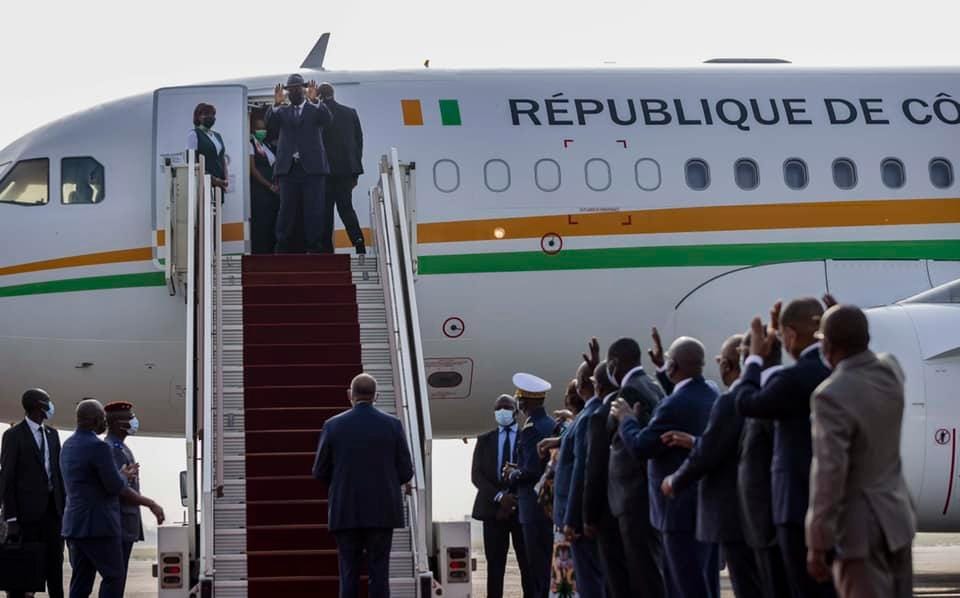 Ouattara a quitté Abidjan pour le Gabon, ce 17 janvier 2022