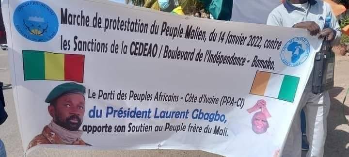 Manifestions au Mali contre la CEDEAO : le PPA-CI de Gbagbo a participé à la marche