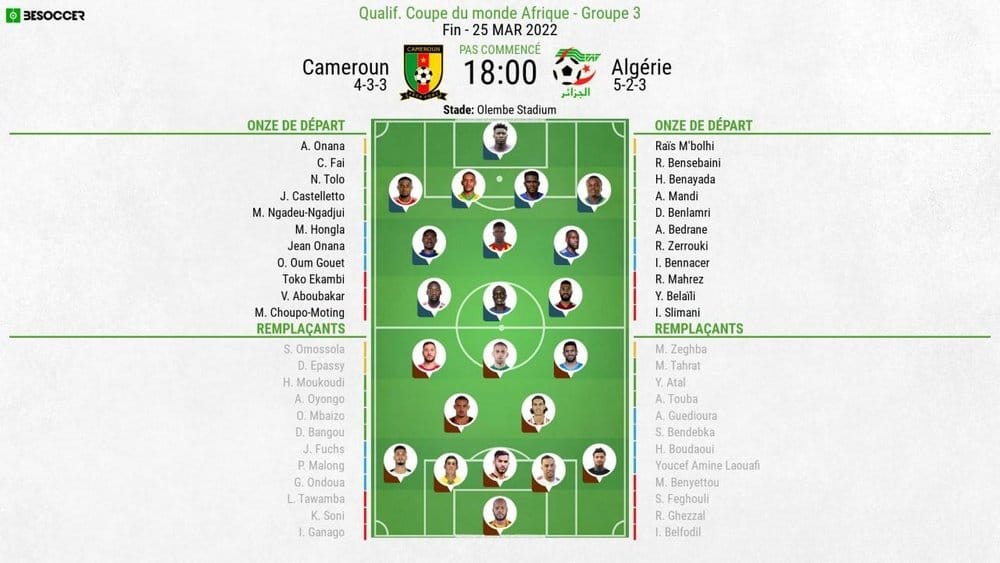 En DIRECT Cameroun – Algérie : Barrage Coupe du monde au Qatar