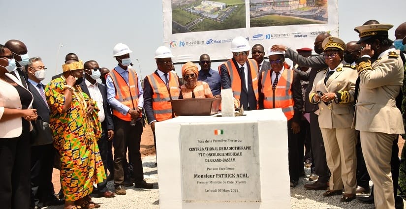 Centre national de radiothérapie et d’oncologie médicale de Grand-Bassam: Patrick Achi lance les travaux de construction