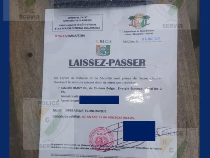 De faux laissez-passer en circulation, la police ivoirienne met en garde