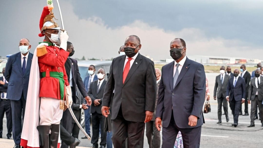 Alassane Ouattara est arrivé en Afrique du Sud ce mercredi