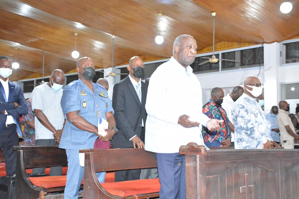 Gbagbo à la veillée funèbre d’Agnéro Paul-Wood
