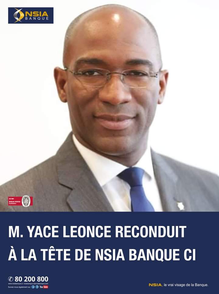 Léonce Yacé reconduit à la tête de la NSIA Banque CI