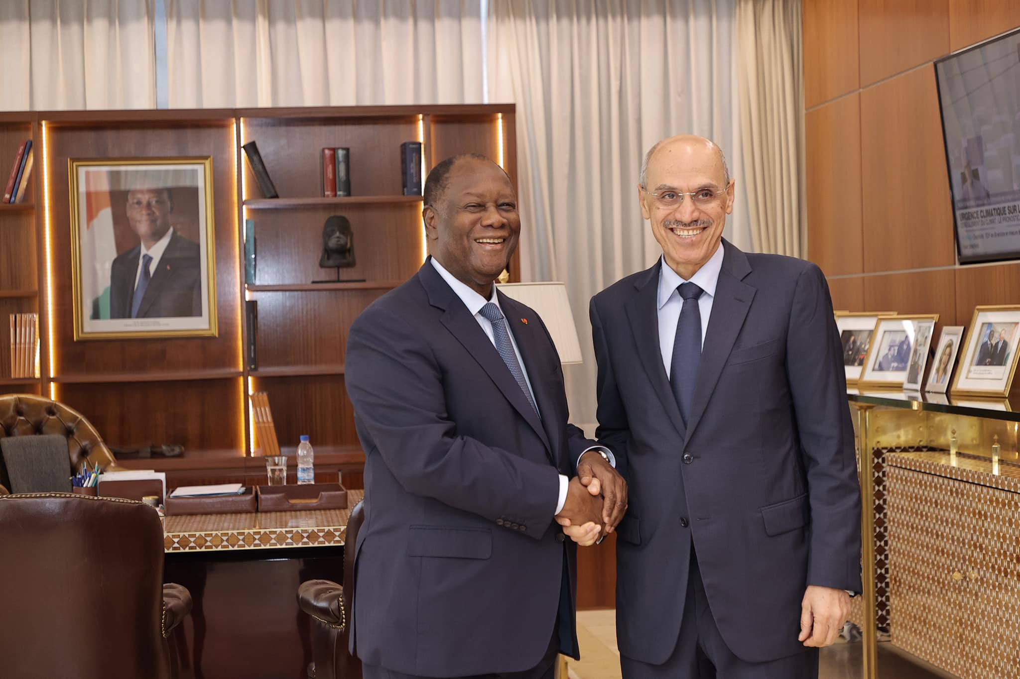 Le Président de la BID, Muhammad Sulaiman chez le président Ouattara