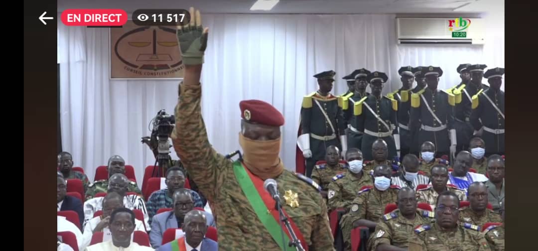 Président Transition Burkina: le Capitaine Ibrahim Traoré a prêté serment ce 21 octobre 2022