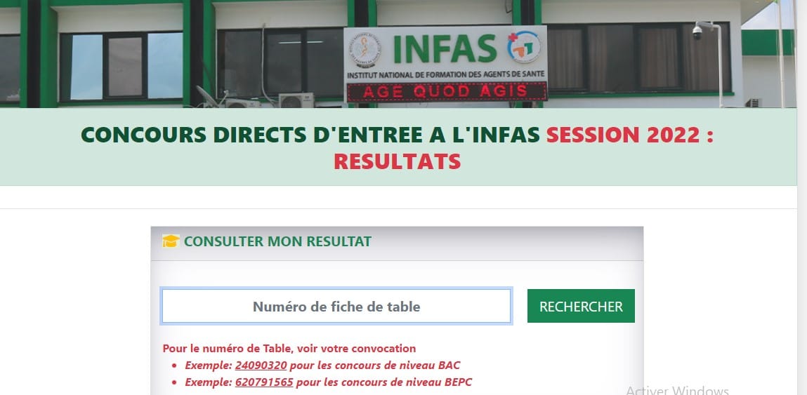 INFAS 2022 : les résultats enfin disponibles ce 18 octobre sur le lien infas.gdec-sonec.org