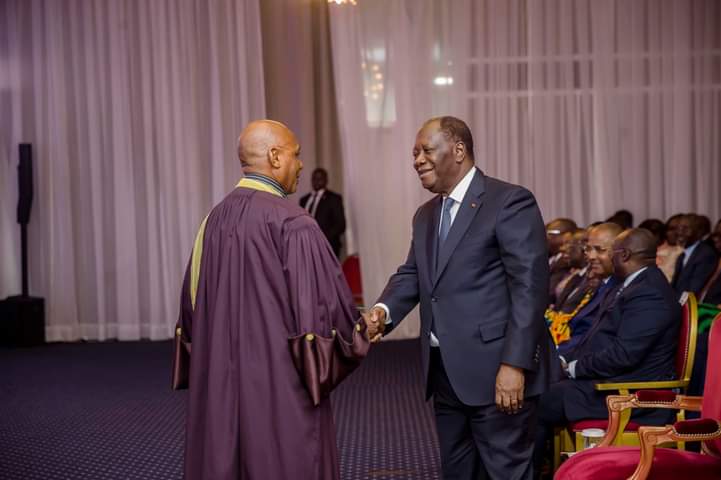Alassane Ouattara à la cérémonie du Super Prix ASCAD 2022