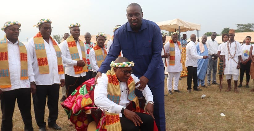 Omer Lakpé, investiture du président de la fédération des mutuelles de développement des villages du canton Gbaloan-Sud