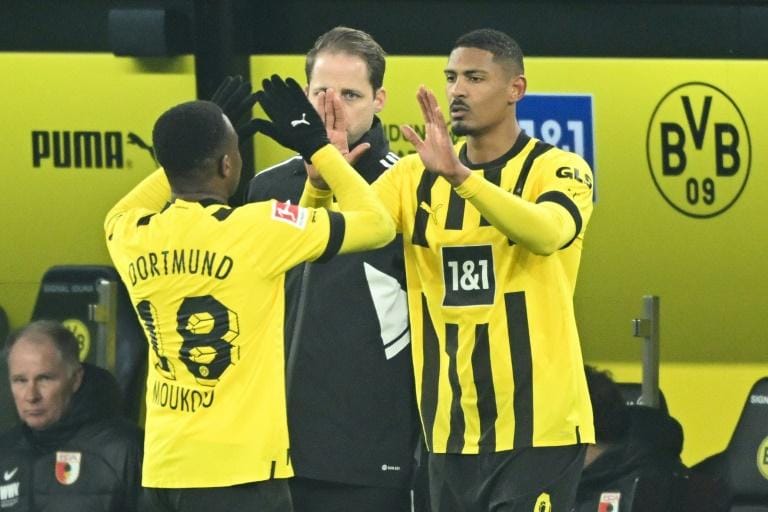Sébastien Haller, l'attaquant ivoirien du Borussia Dortmund