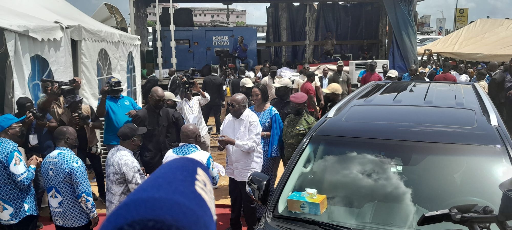 Fête de la Renaissance du PPA-CI : Arrivée de Laurent Gbagbo à la place Ficgayo de Yopougon: en images