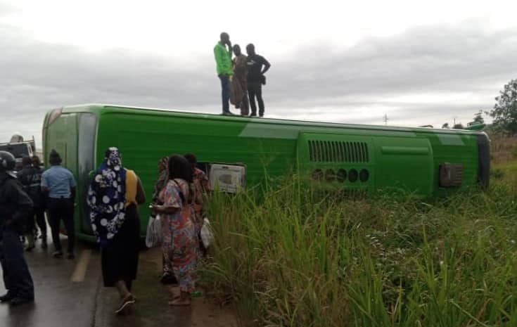 Accident d’un car de la compagnie Océan à Bonoua ce 19 juin 2023