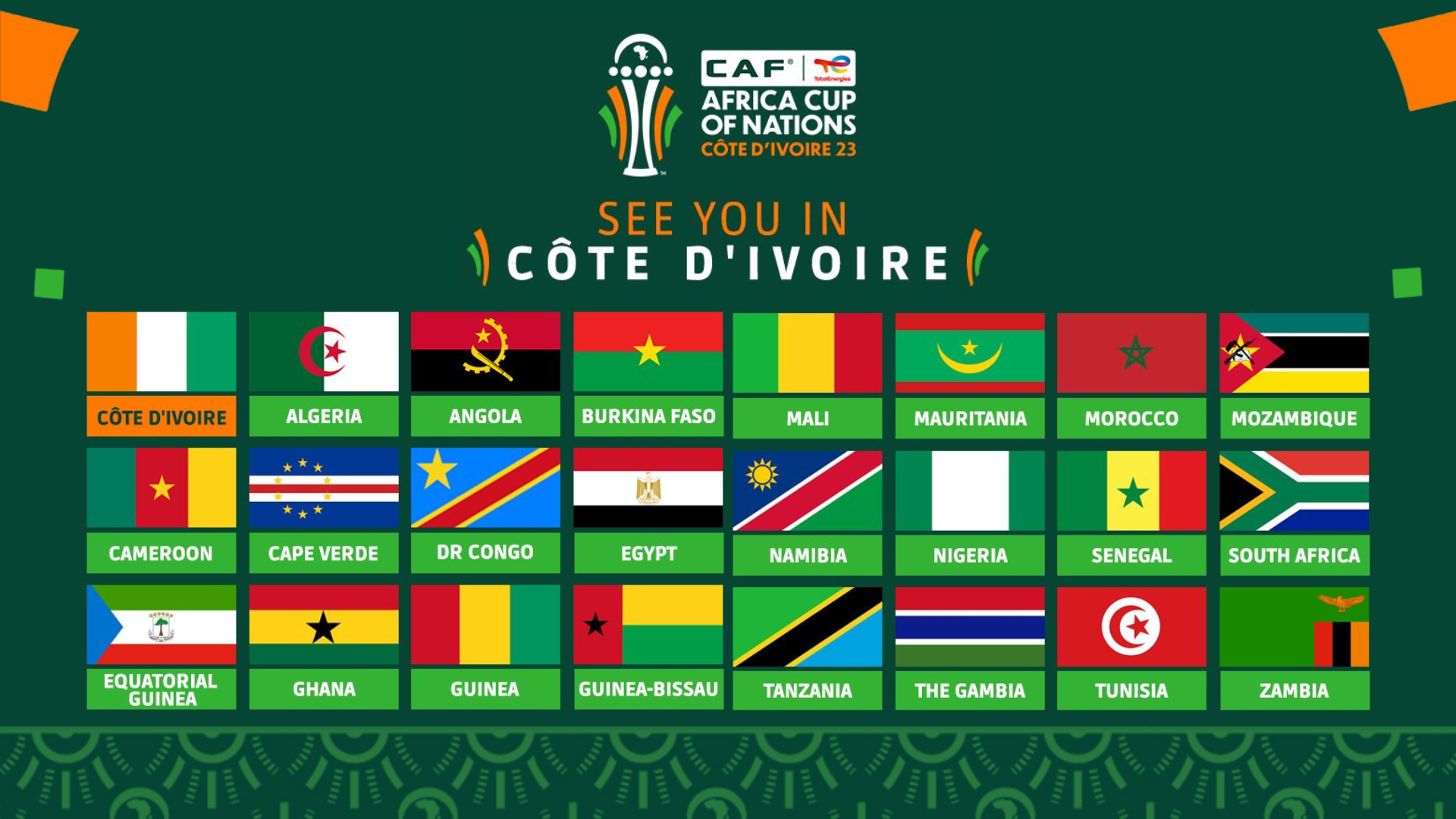 CAN 2023 Côte d’Ivoire : voici les 24 équipes qualifiées