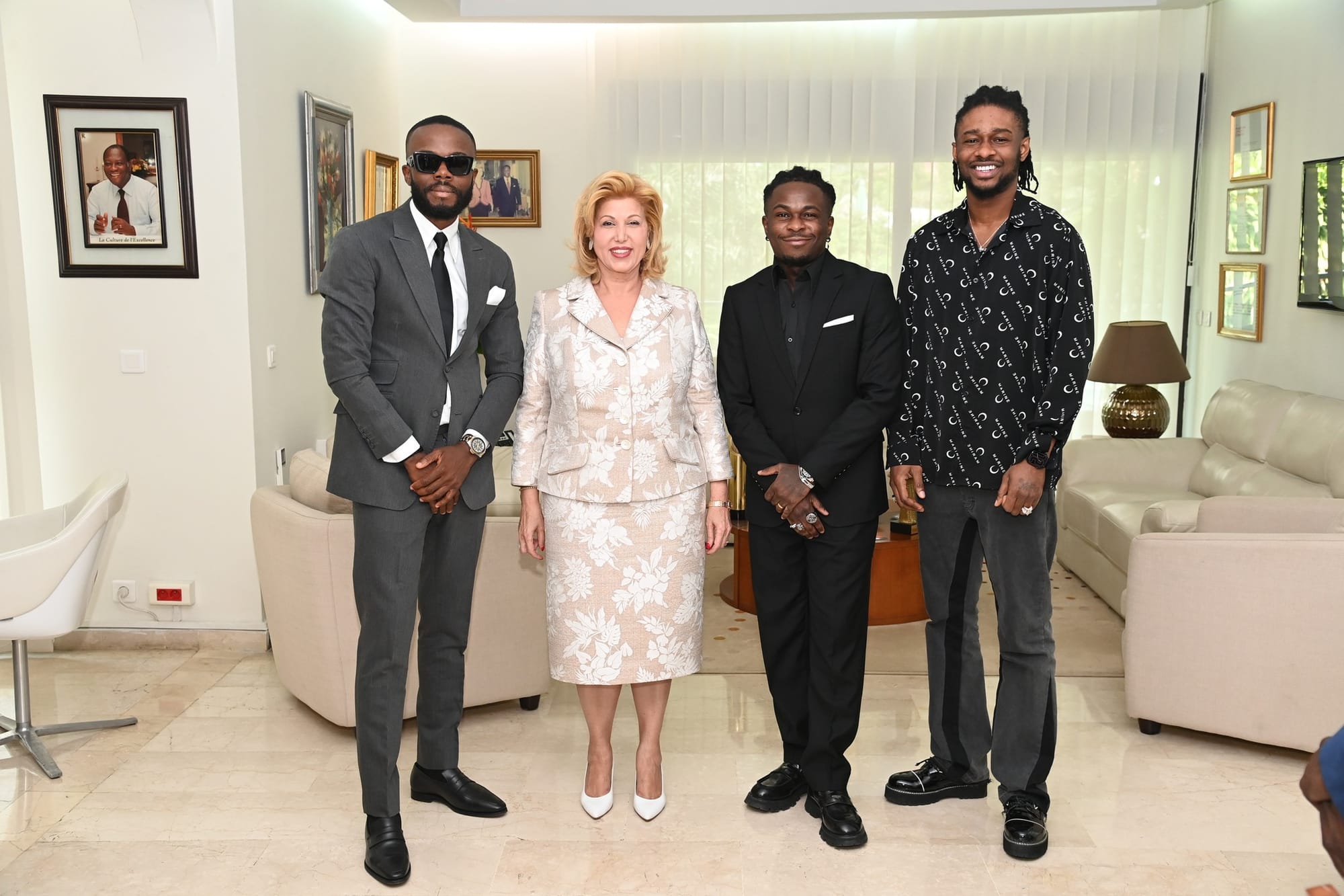 Didi B, KS Bloom et Kerozen chez Dominique Ouattara