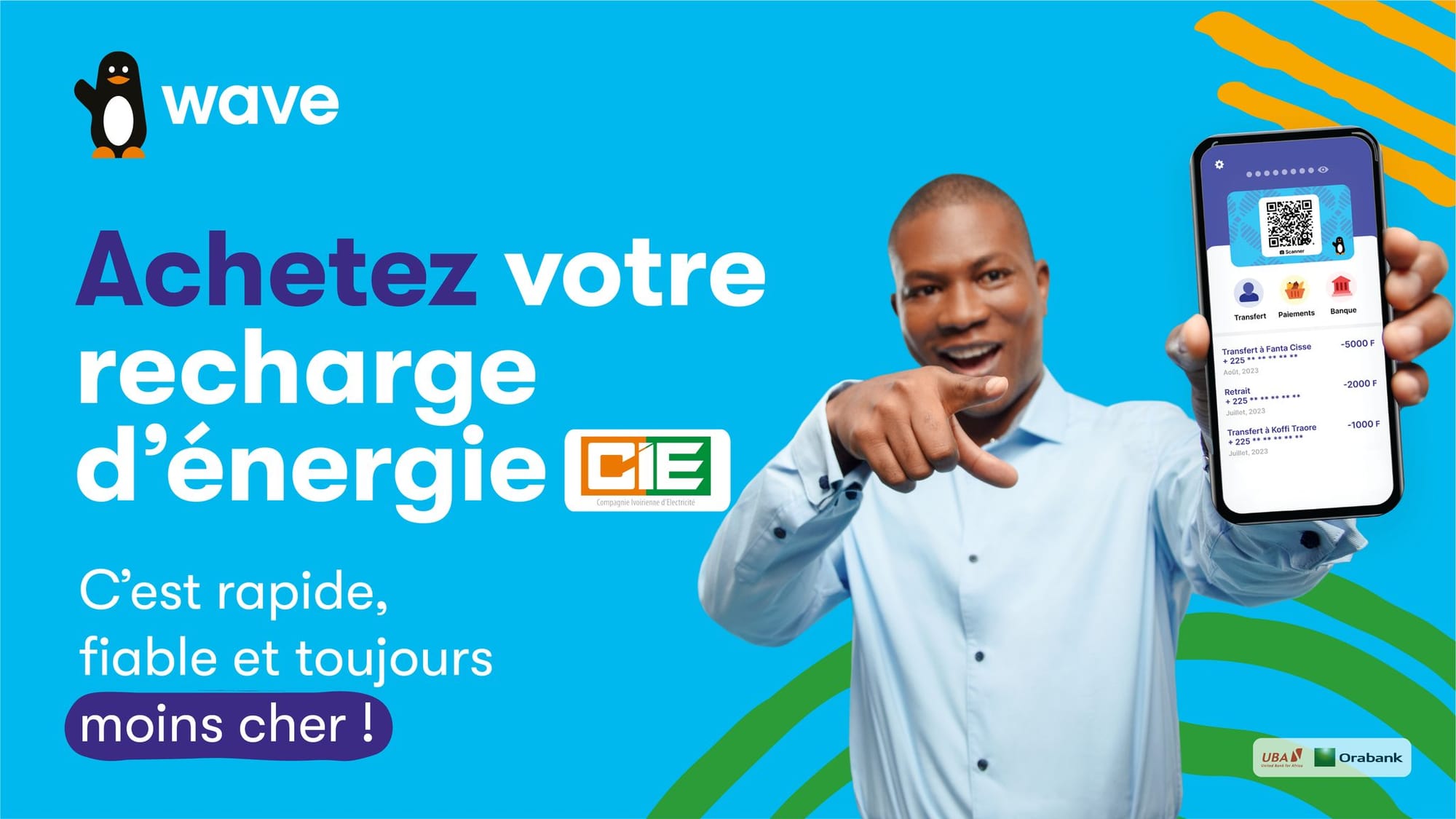 CIE : Abonnés prépayés, rechargez votre compteur avec Wave