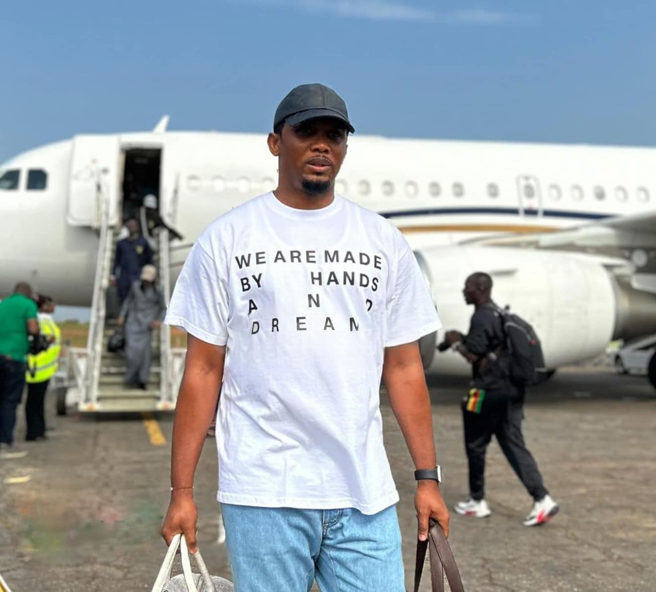 CAN 2023 : les Lions indomptables du Cameroun sont arrivés ce mercredi à Yamoussoukro avec Samuel Eto’o