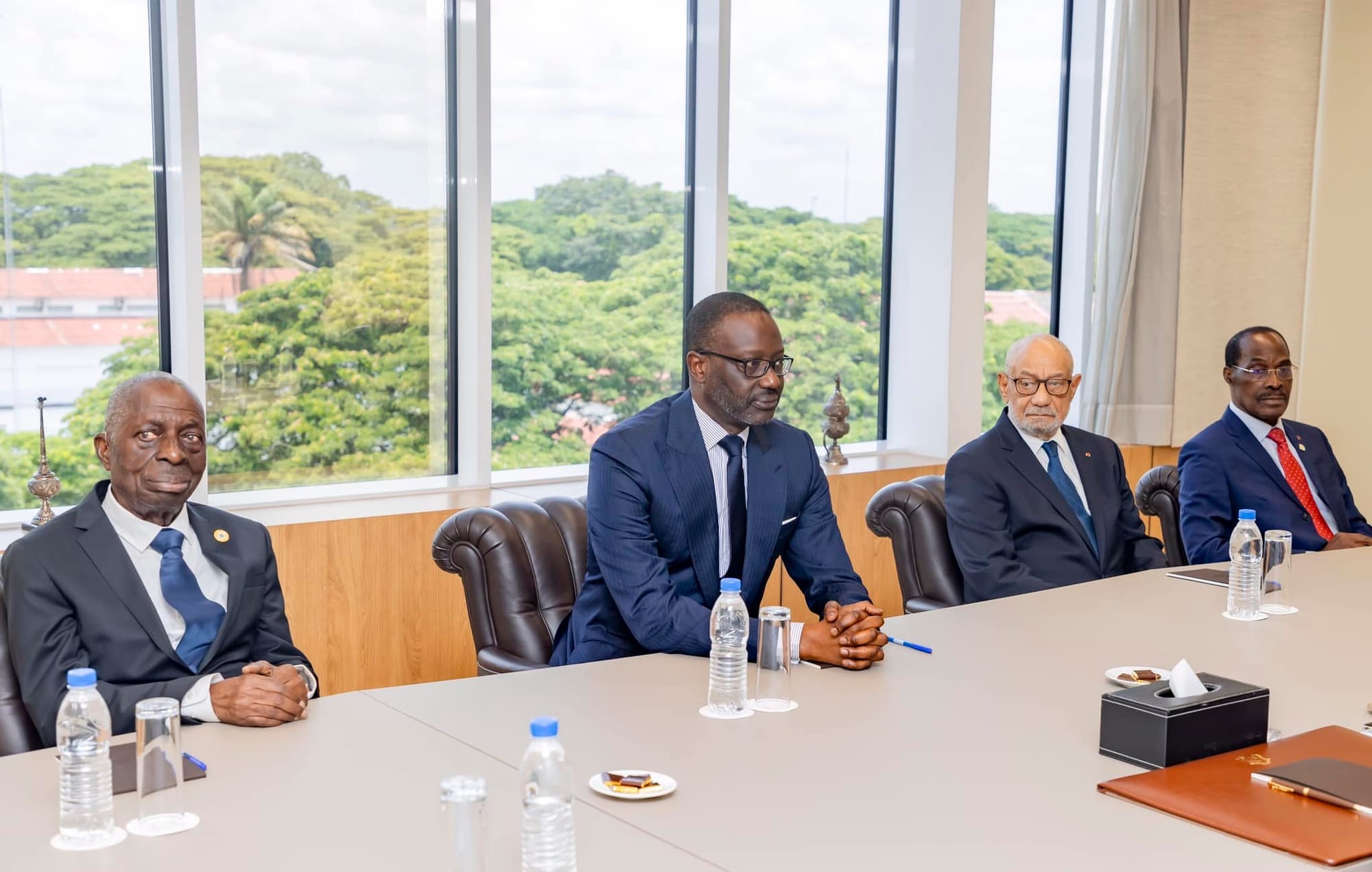 Alassane Ouattara et Tidjane Thiam ce lundi 11 mars 2024