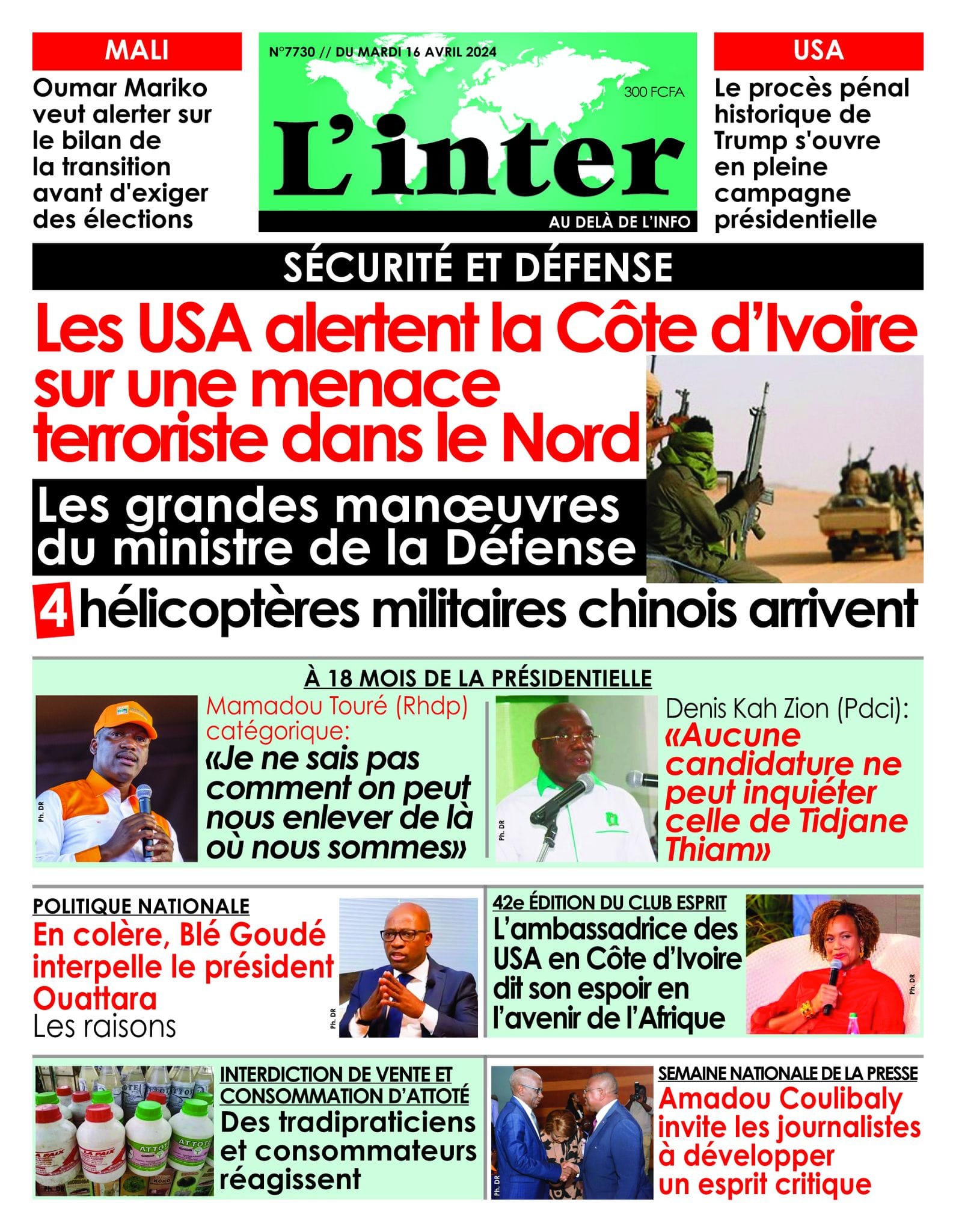 L'Inter, la Une du mardi 16 avril 2024