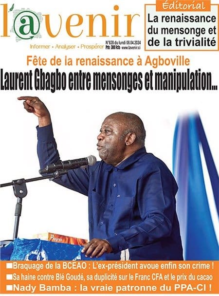 L'Avenir, la Une du lundi 8 avril 2024
