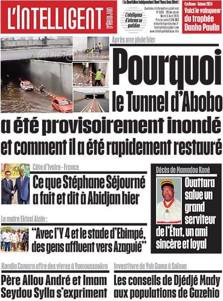 L'Intelligent, la Une du mardi 9 avril 2024