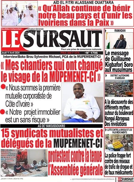 Le Sursaut, la Une du jeudi 11 avril 2024