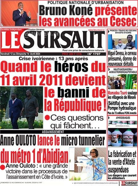 Le Sursaut, la Une du vendredi 12 avril 2024
