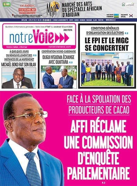 Notre Voie, la Une du vendredi 12 avril 2024