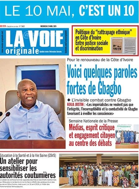La Voie, la Une du mercredi 17 avril 2024