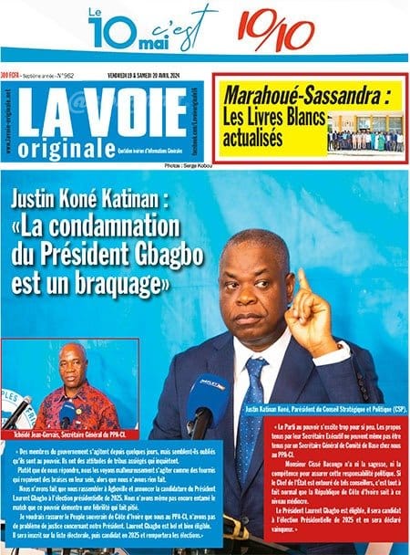 La Voie, la Une du vendredi 19 avril 2024