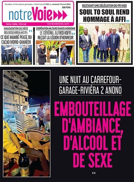 Notre Voie, la Une du vendredi 19 avril 2024