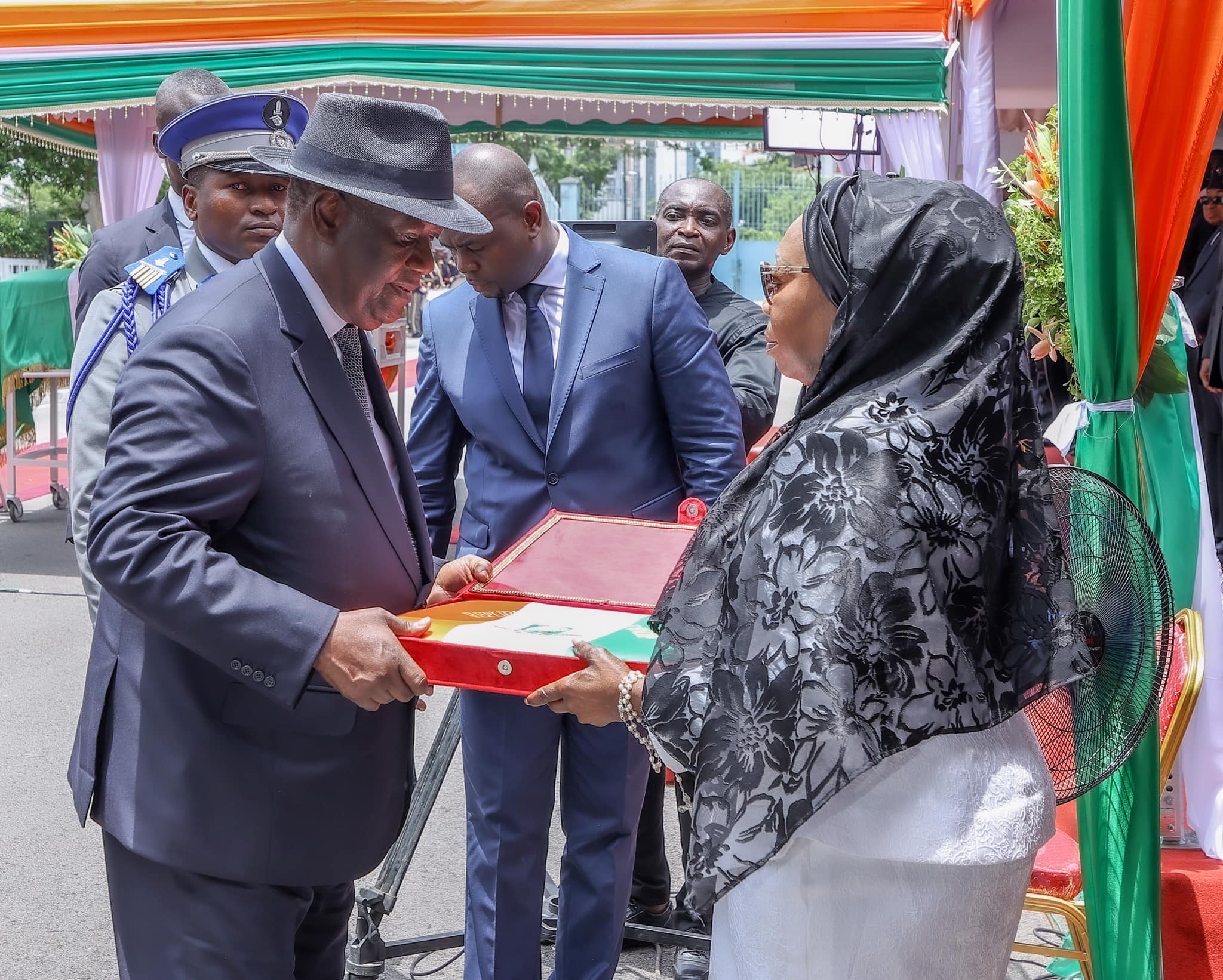 Cérémonie d'hommage de la Nation à Koné Mamadou le 18 avril 2024 en présence du président Alassane Ouattara