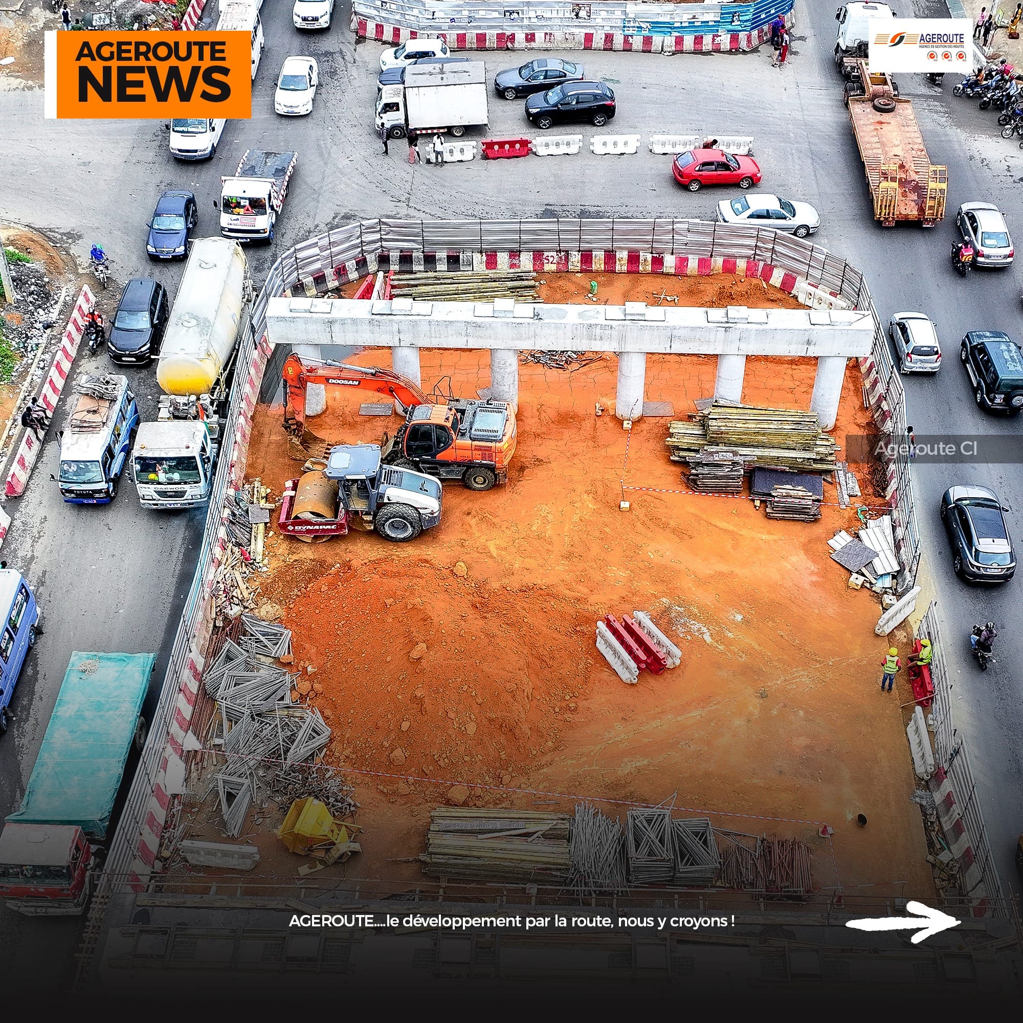 Construction des trois échangeurs sur le boulevard Germain Koffi Gadeau