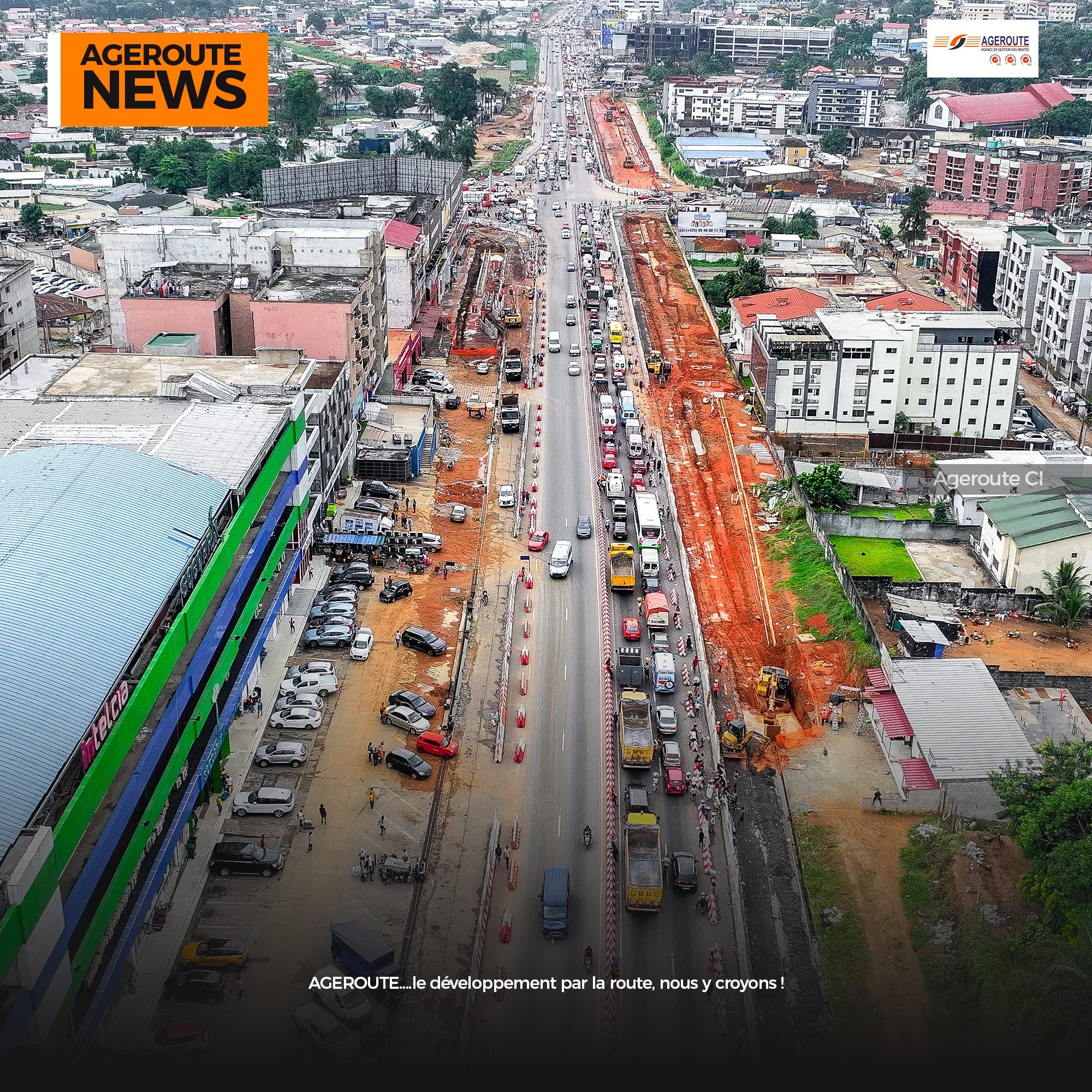 Construction des trois échangeurs sur le boulevard Germain Koffi Gadeau