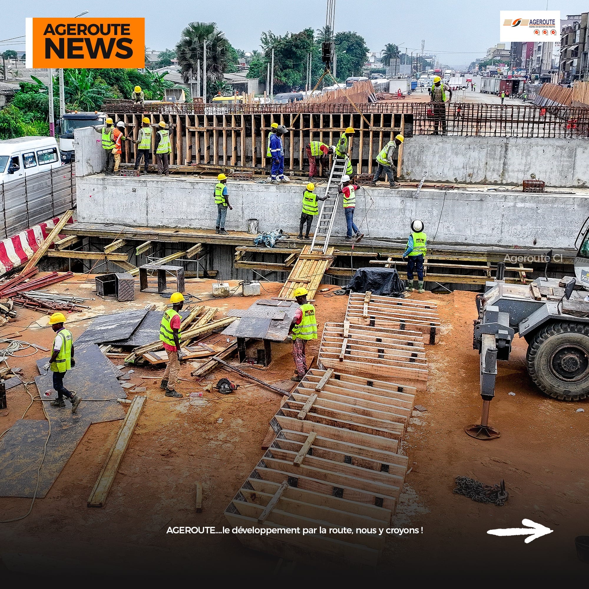 Construction des trois échangeurs sur le boulevard Germain Koffi Gadeau-