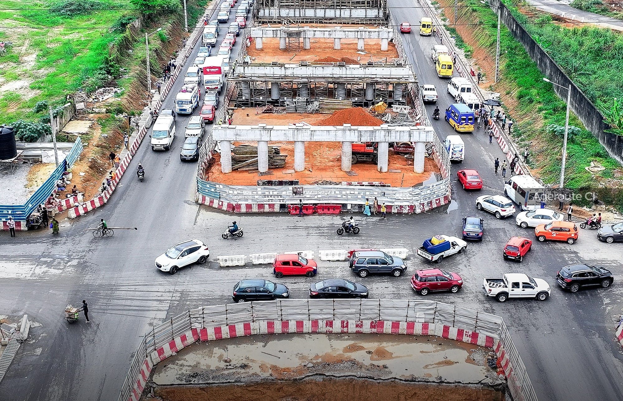Construction des trois échangeurs sur le boulevard Germain Koffi Gadeau