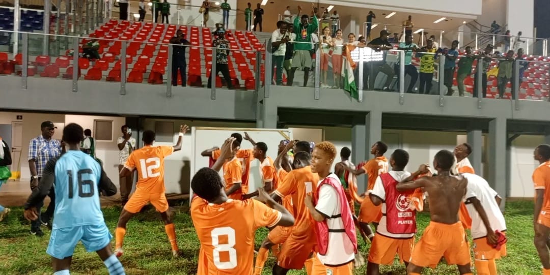 Les Eléphanteaux de Côte d'Ivoire lors du tournoi qualificatif de la CAN U17 zone UFOA-B le 25 mai 2024