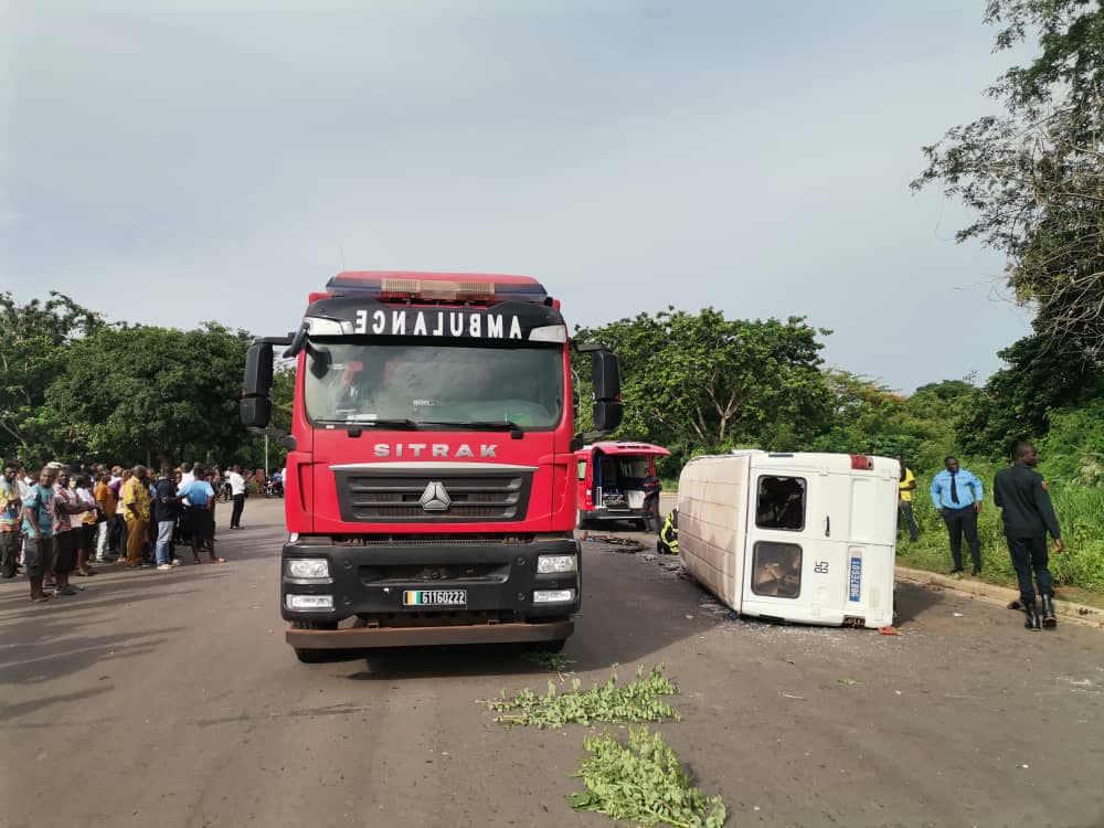 Accident de la circulation au carrefour 50 logements à Yamoussoukro le 6 mai 2024