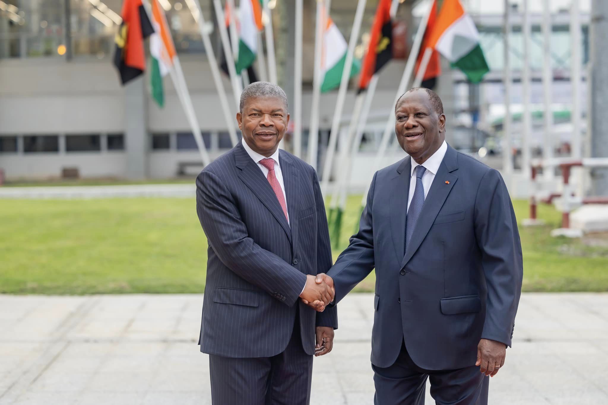 Alassane Ouattara et João Lourenço à Abidjan le 27 juin 2024