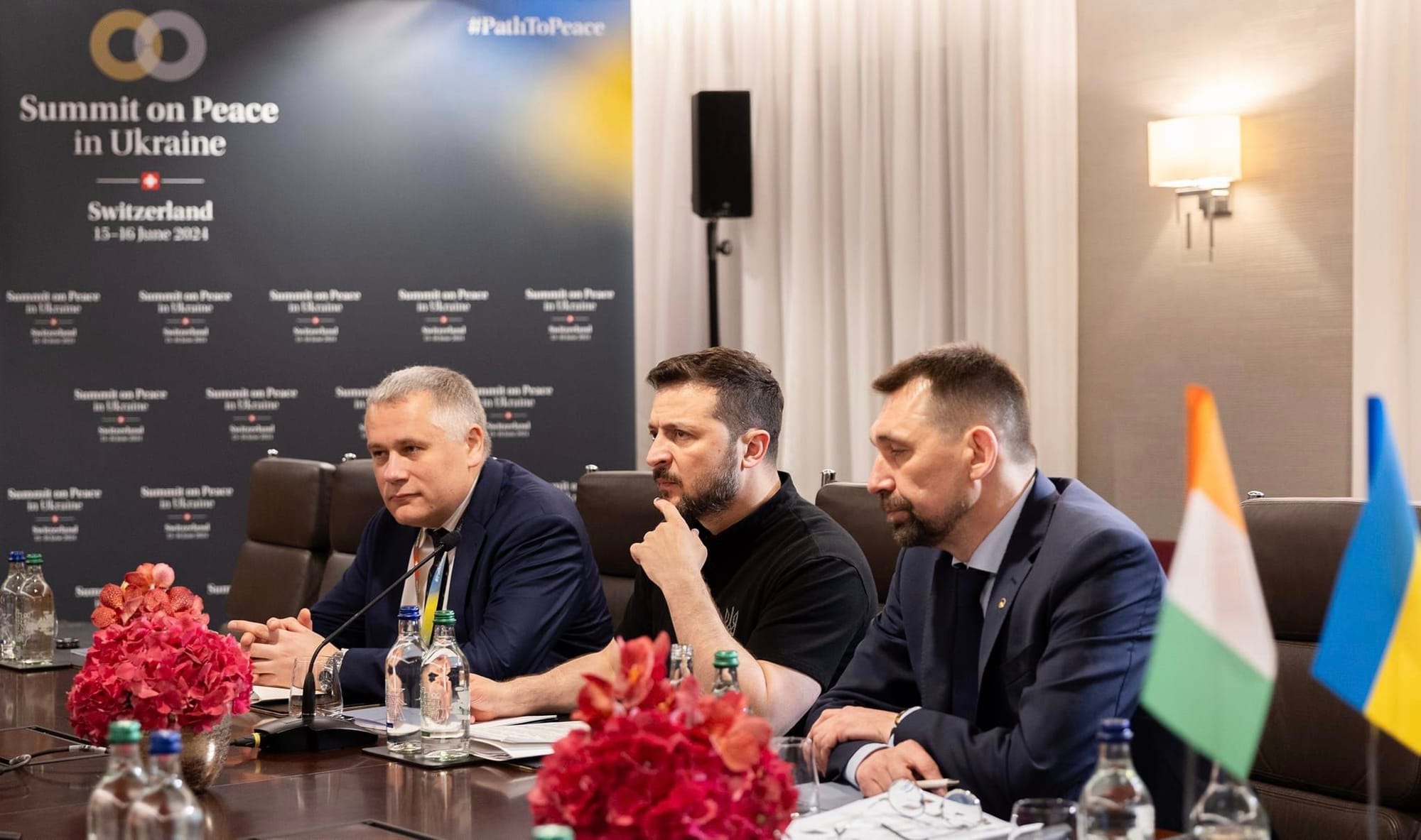 Volodymyr Zelensky lors du 1er Sommet sur la paix en Ukraine le 16 juin 2024 © Crédit photo Sercom Présidence ivoirienne