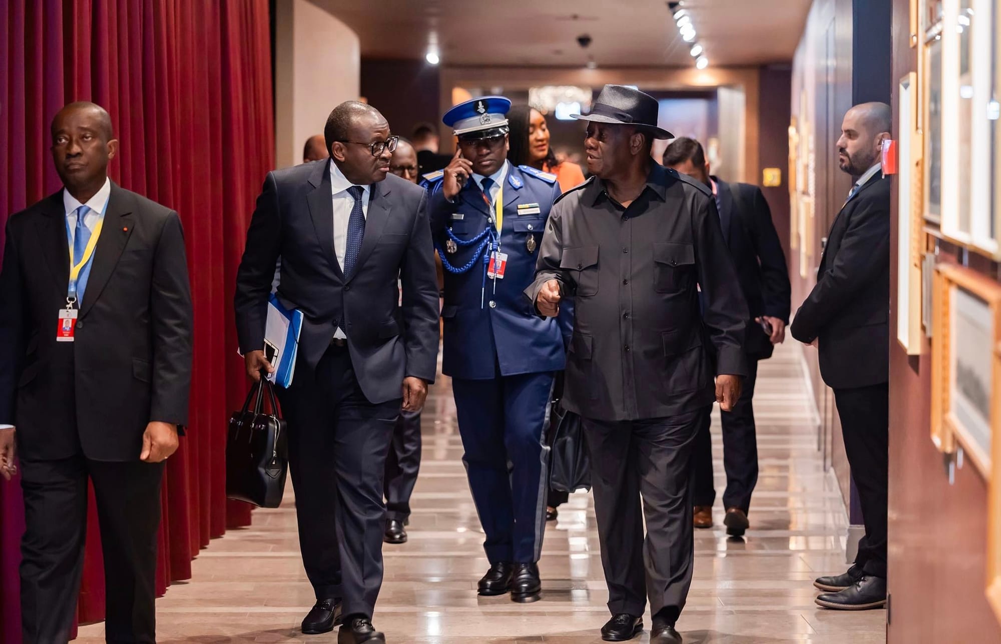 Alassane Ouattara lors du 1er Sommet sur la paix en Ukraine le 16 juin 2024