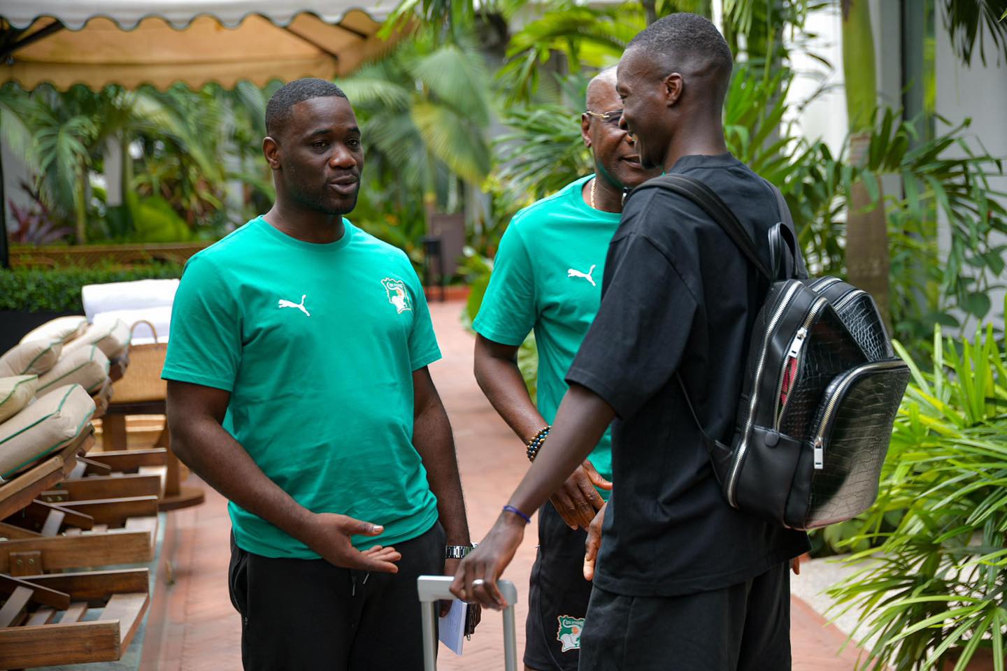 Arrivée des Éléphants de Côte d'Ivoire à leur QG