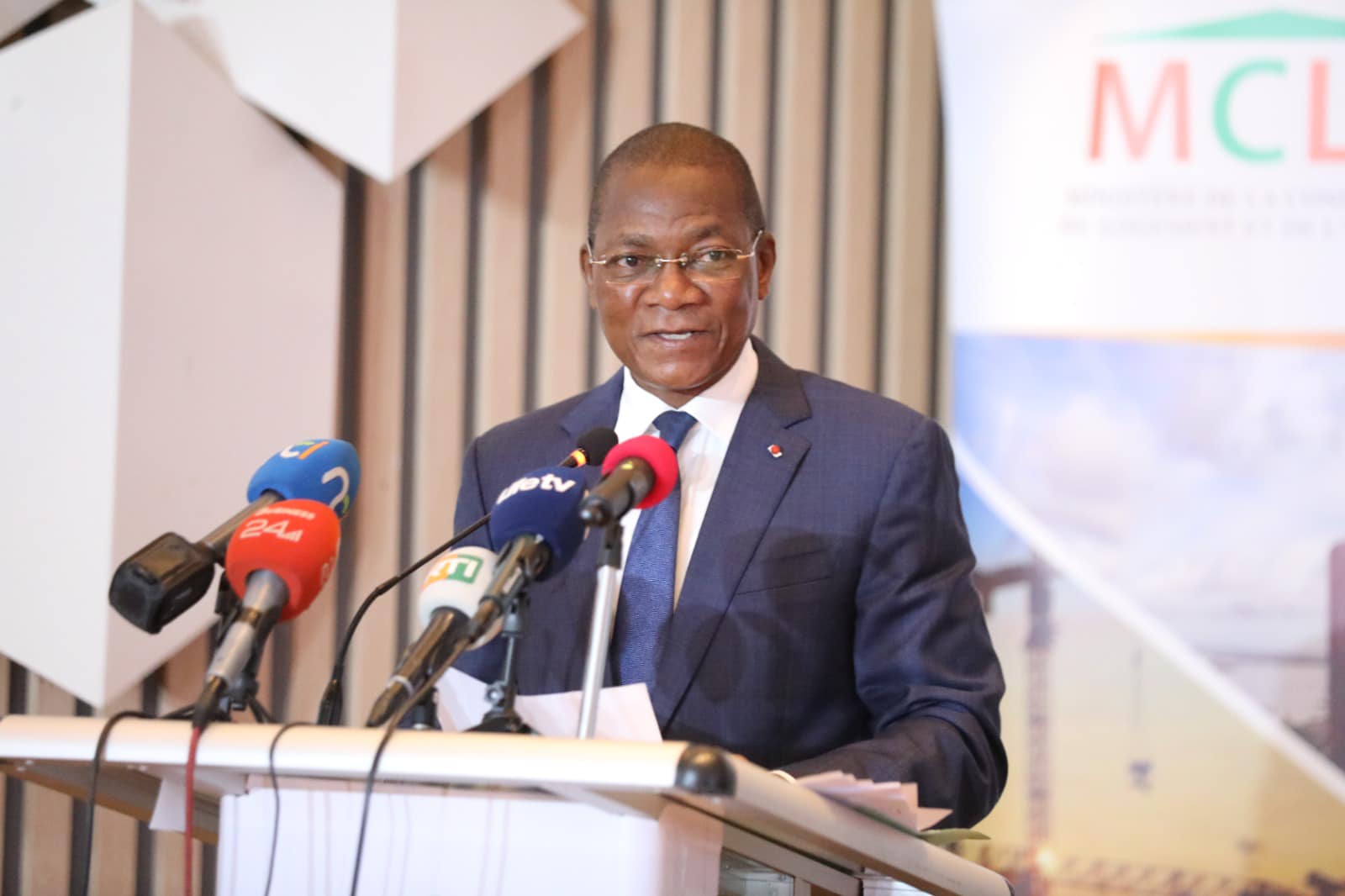 Bruno Nabagné Koné lors du lancement de l'Attestation de Droit d'Usage Coutumier (ADU) le 1er juillet 2024