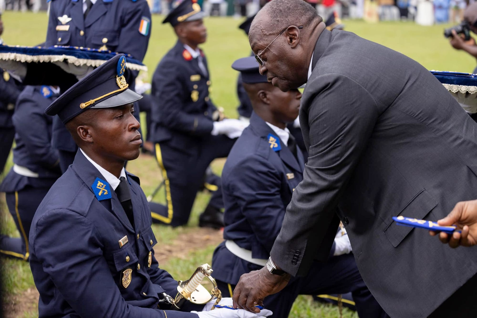 Remise des épaulettes à l'Académie des Forces Armées (AFA) de Zambakro le 18 juillet 2024